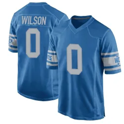 Men's Divaad Wilson Detroit Lions No.0 Game Throwback Vapor Untouchable Jersey - Blue