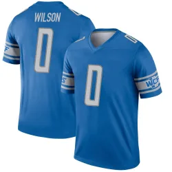 Men's Divaad Wilson Detroit Lions No.0 Legend Jersey - Blue