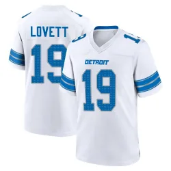 Men's Dominic Lovett Detroit Lions No.19 Game 2nd Jersey - White