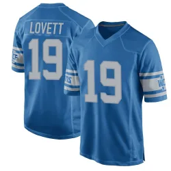 Men's Dominic Lovett Detroit Lions No.19 Game Throwback Vapor Untouchable Jersey - Blue