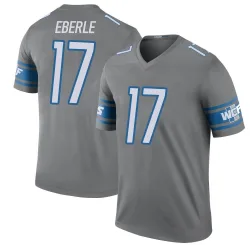 Men's Dominik Eberle Detroit Lions No.17 Legend Color Rush Steel Jersey