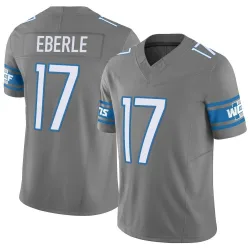 Men's Dominik Eberle Detroit Lions No.17 Limited Silver Vapor F.U.S.E. Jersey