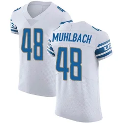 Men's Don Muhlbach Detroit Lions No.48 Elite Vapor Untouchable Jersey - White
