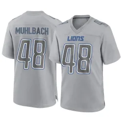 Men's Don Muhlbach Detroit Lions No.48 Game Atmosphere Fashion Jersey - Gray