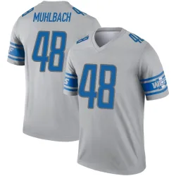 Men's Don Muhlbach Detroit Lions No.48 Legend Inverted Jersey - Gray