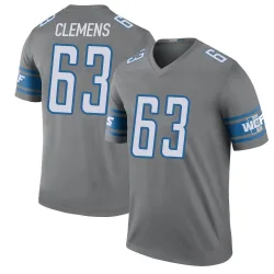 Men's Duke Clemens Detroit Lions No.63 Legend Color Rush Steel Jersey