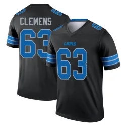 Men's Duke Clemens Detroit Lions No.63 Legend Jersey - Black