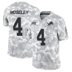 Men's Emmanuel Moseley Detroit Lions No.4 Limited 2024 Salute to Service Jersey - Arctic Camo