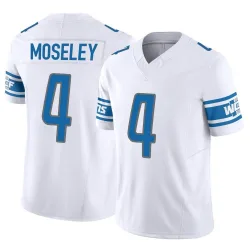 Men's Emmanuel Moseley Detroit Lions No.4 Limited Vapor F.U.S.E. Jersey - White