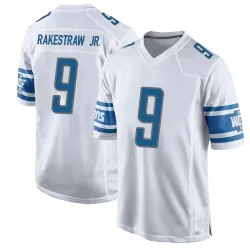 Men's Ennis Rakestraw Jr. Detroit Lions No.9 Game Jersey - White