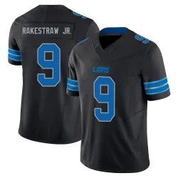 Men's Ennis Rakestraw Jr. Detroit Lions No.9 Limited Alternate Vapor F.U.S.E. 2nd Jersey - Black
