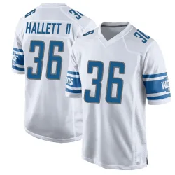 Men's Erick Hallett II Detroit Lions No.36 Game Jersey - White