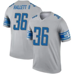 Men's Erick Hallett II Detroit Lions No.36 Legend Inverted Jersey - Gray