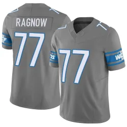 Men's Frank Ragnow Detroit Lions No.77 Limited Silver Vapor F.U.S.E. Jersey