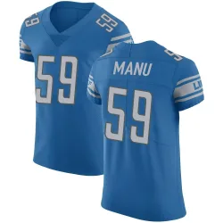 Men's Giovanni Manu Detroit Lions No.59 Elite Team Color Vapor Untouchable Jersey - Blue