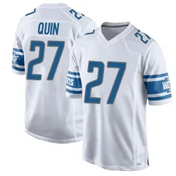 Men's Glover Quin Detroit Lions No.27 Game Jersey - White