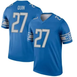 Men's Glover Quin Detroit Lions No.27 Legend Jersey - Blue