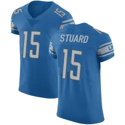 Men's Grant Stuard Detroit Lions No.15 Elite Team Color Vapor Untouchable Jersey - Blue