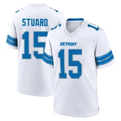 Men's Grant Stuard Detroit Lions No.15 Game 2nd Jersey - White