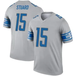 Men's Grant Stuard Detroit Lions No.15 Legend Inverted Jersey - Gray