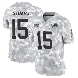 Men's Grant Stuard Detroit Lions No.15 Limited 2024 Salute to Service Jersey - Arctic Camo