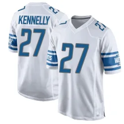 Men's Ian Kennelly Detroit Lions No.27 Game Jersey - White