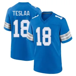 Men's Isaac TeSlaa Detroit Lions No.18 Game 2nd Jersey - Blue