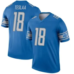 Men's Isaac TeSlaa Detroit Lions No.18 Legend Jersey - Blue
