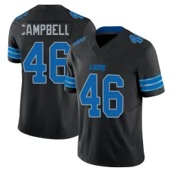 Men's Jack Campbell Detroit Lions No.46 Limited Alternate Vapor F.U.S.E. 2nd Jersey - Black