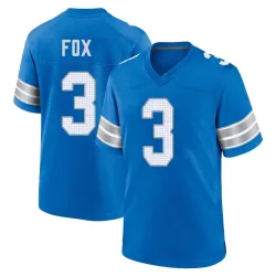 Men's Jack Fox Detroit Lions No.3 Game 2nd Jersey - Blue