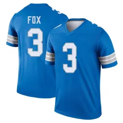 Men's Jack Fox Detroit Lions No.3 Legend 2nd Jersey - Blue