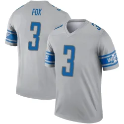 Men's Jack Fox Detroit Lions No.3 Legend Inverted Jersey - Gray