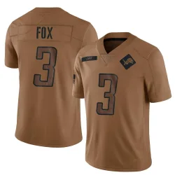 Men's Jack Fox Detroit Lions No.3 Limited 2023 Salute To Service Jersey - Brown