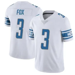 Men's Jack Fox Detroit Lions No.3 Limited Vapor Untouchable Jersey - White