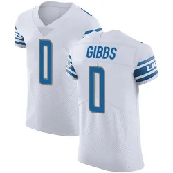 Men's Jahmyr Gibbs Detroit Lions No.0 Elite Vapor Untouchable Jersey - White