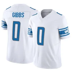 Men's Jahmyr Gibbs Detroit Lions No.0 Limited Vapor F.U.S.E. Jersey - White