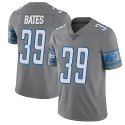 Men's Jake Bates Detroit Lions No.39 Limited Color Rush Steel Vapor Untouchable Jersey