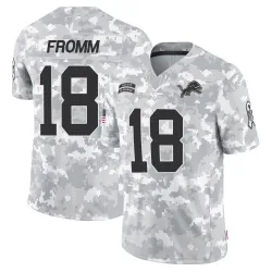 Men's Jake Fromm Detroit Lions No.18 Limited 2024 Salute to Service Jersey - Arctic Camo