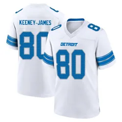 Men's Jakobie Keeney-James Detroit Lions No.80 Game 2nd Jersey - White