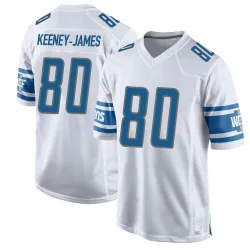 Men's Jakobie Keeney-James Detroit Lions No.80 Game Jersey - White