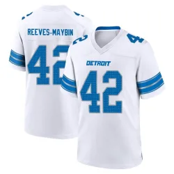 Men's Jalen Reeves-Maybin Detroit Lions No.42 Game 2nd Jersey - White