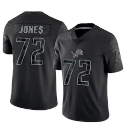 Men's Jamarco Jones Detroit Lions No.72 Limited Reflective Jersey - Black