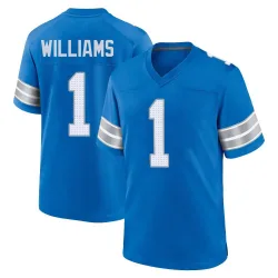 Men's Jameson Williams Detroit Lions No.1 Game 2nd Jersey - Blue