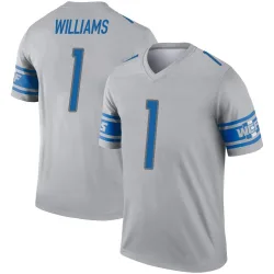Men's Jameson Williams Detroit Lions No.1 Legend Inverted Jersey - Gray