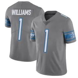 Men's Jameson Williams Detroit Lions No.1 Limited Color Rush Steel Vapor Untouchable Jersey