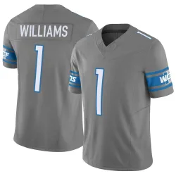 Men's Jameson Williams Detroit Lions No.1 Limited Silver Vapor F.U.S.E. Jersey