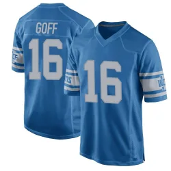 Men's Jared Goff Detroit Lions No.16 Game Throwback Vapor Untouchable Jersey - Blue