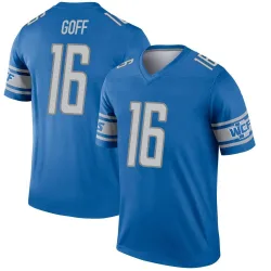 Men's Jared Goff Detroit Lions No.16 Legend Jersey - Blue