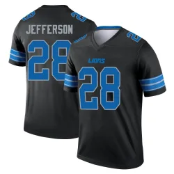 Men's Jermar Jefferson Detroit Lions No.28 Legend Jersey - Black