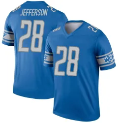 Men's Jermar Jefferson Detroit Lions No.28 Legend Jersey - Blue